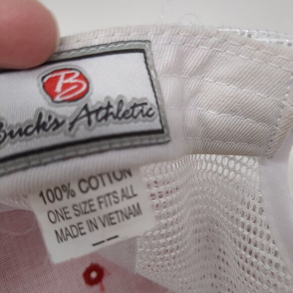 MG Boise ID Strapback Trucker Hat Red One Size Mesh Back Colorblock - Picture 9 of 9